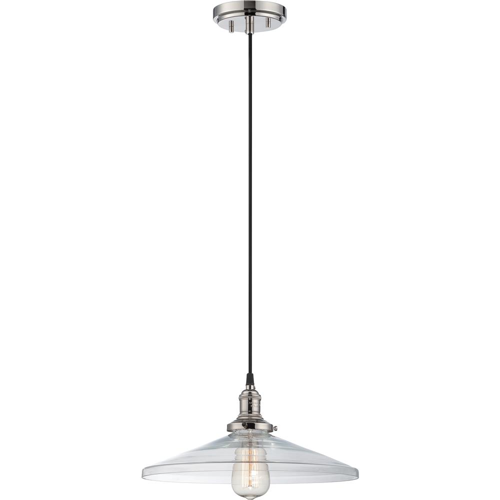 Nuvo Lighting 60/5408  Vintage - 1 Light Pendant with Clear Glass - Vintage Lamp Included in Polished Nickel Finish